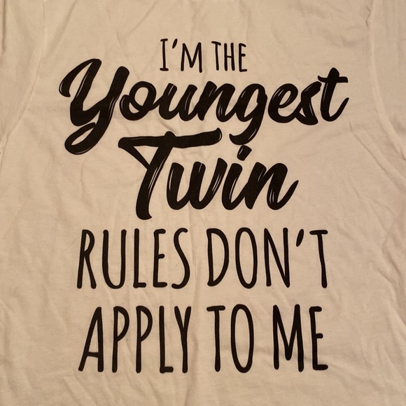 NEW shirt sleeve Youngest Twin cotton tee very nice size small - Picture 2 of 6